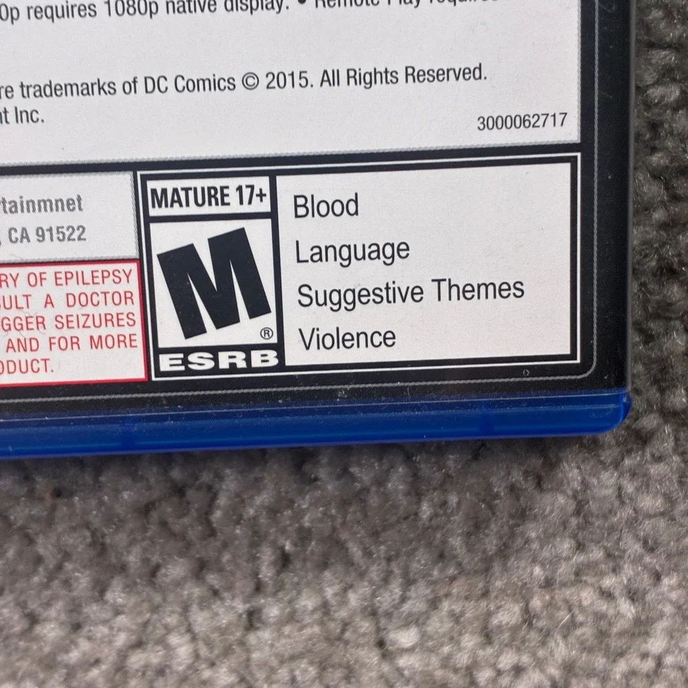 Warner Bros Batman Arkham Knight PS4 PlayStation 4 Blue Action Adventure Game